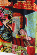 Picasso art graphic linen×rayon shirt jacket