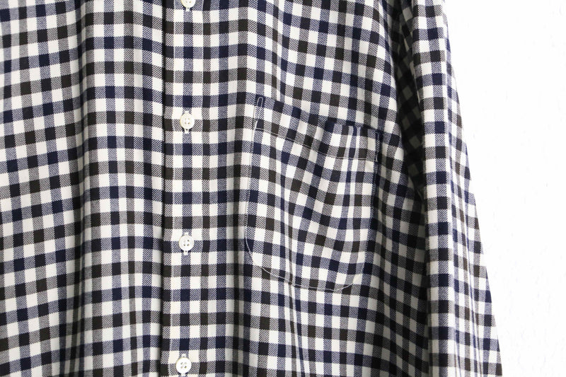 “Aquascutum” monotone club check cotton shirt