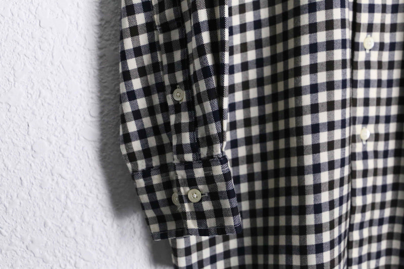“Aquascutum” monotone club check cotton shirt