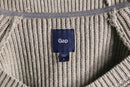 "GAP" ruglan sleeve beige ribbing knit pullover