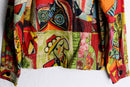 Picasso art graphic linen×rayon shirt jacket