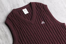 “adidas” bordeaux v-neck knit vest