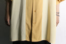 pale yellow open collar over size s/s shirt