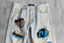 "Re:make" rug docking buggy flare denim