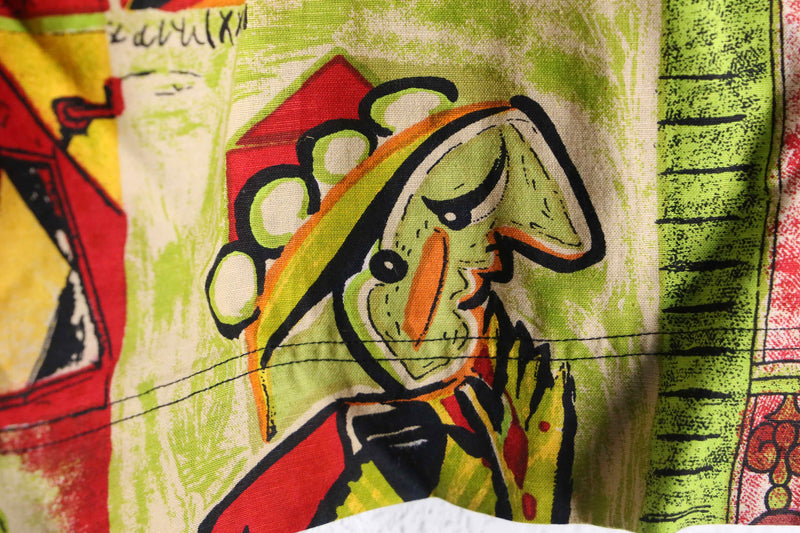 Picasso art graphic linen×rayon shirt jacket