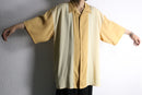 pale yellow open collar over size s/s shirt