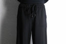 black drawcord wide easy pants