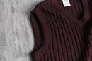 “adidas” bordeaux v-neck knit vest