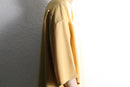 pale yellow open collar over size s/s shirt