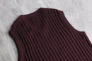 “adidas” bordeaux v-neck knit vest