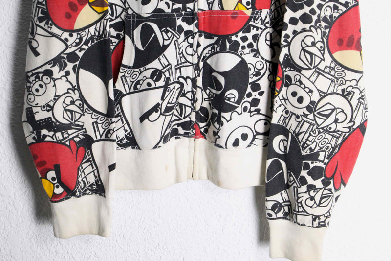 ”ANGLY BIRDS” total character print zip parka