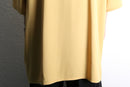pale yellow open collar over size s/s shirt