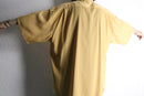 pale yellow open collar over size s/s shirt