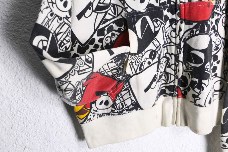 ”ANGLY BIRDS” total character print zip parka