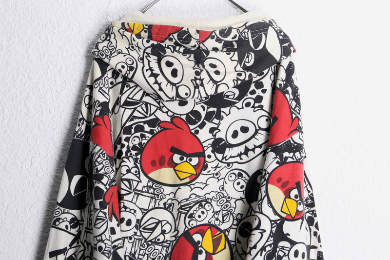 ”ANGLY BIRDS” total character print zip parka