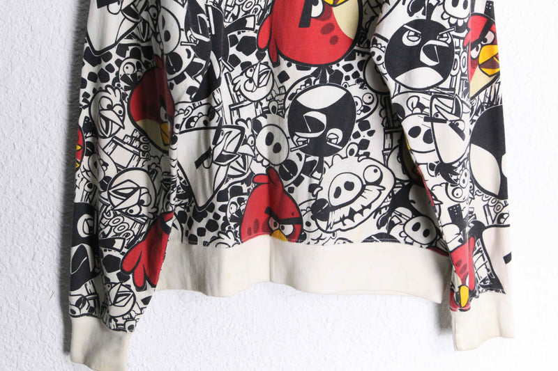 ”ANGLY BIRDS” total character print zip parka