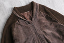moca brown suede switch design cardigan