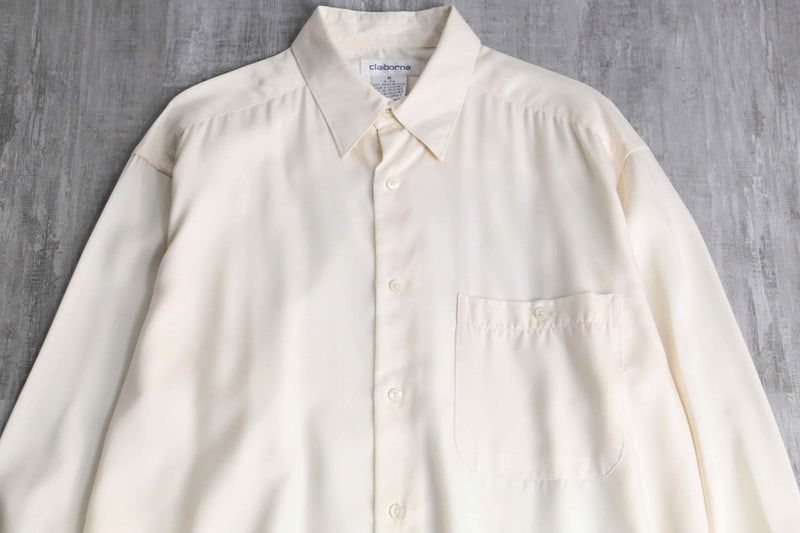 “Claiborne” cream color rayon shirt
