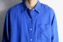 90’s "chico’s" light blue oversized linen shirt