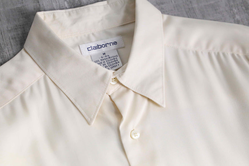 “Claiborne” cream color rayon shirt