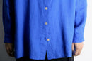90’s "chico’s" light blue oversized linen shirt