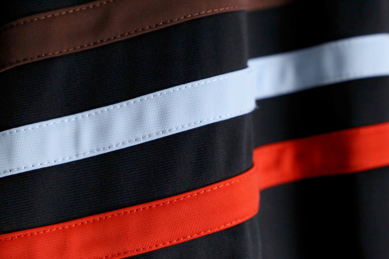 “COOGI” loose fit multi color border track jacket