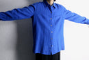 90’s "chico’s" light blue oversized linen shirt