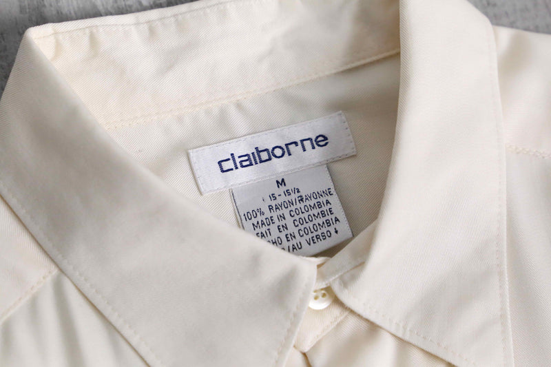 “Claiborne” cream color rayon shirt