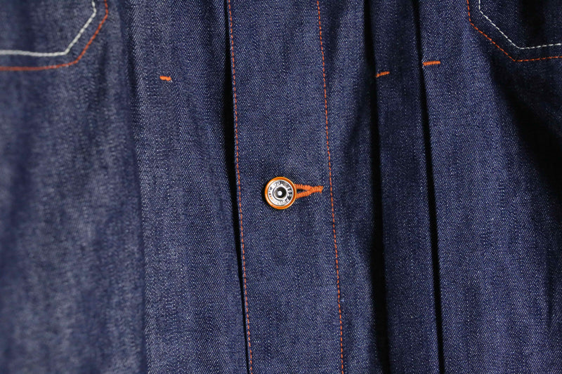 "PLATINUM FUBU" back design big silhouette denim jacket