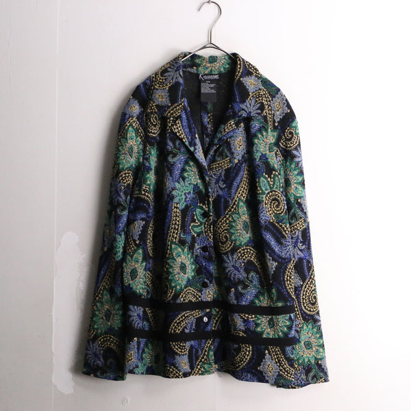 total arabesque pattern shirt jacket