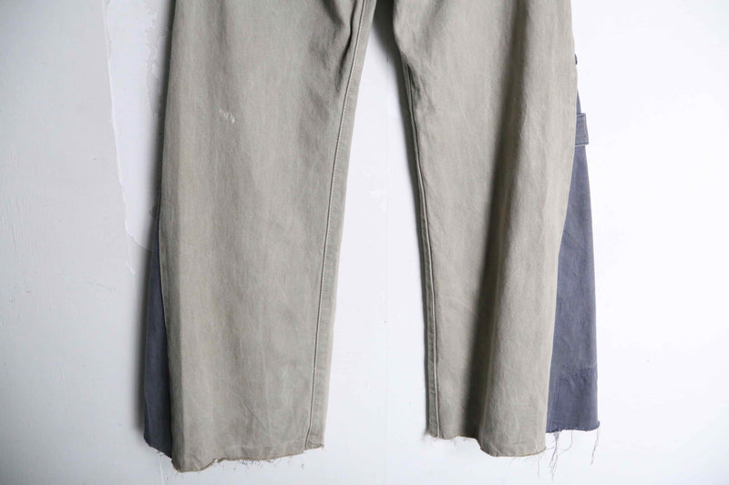 "Re:make" patchwork design flare denim pants