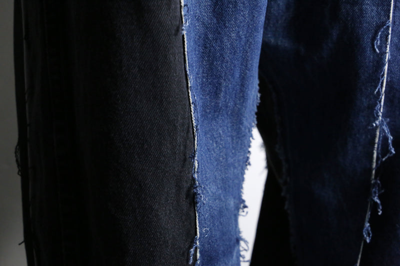 "Re:make" docking wide straight denim pants