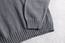 90-00's "CHAPS" mock neck half button oversized cotton knit
