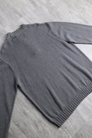90-00's "CHAPS" mock neck half button oversized cotton knit