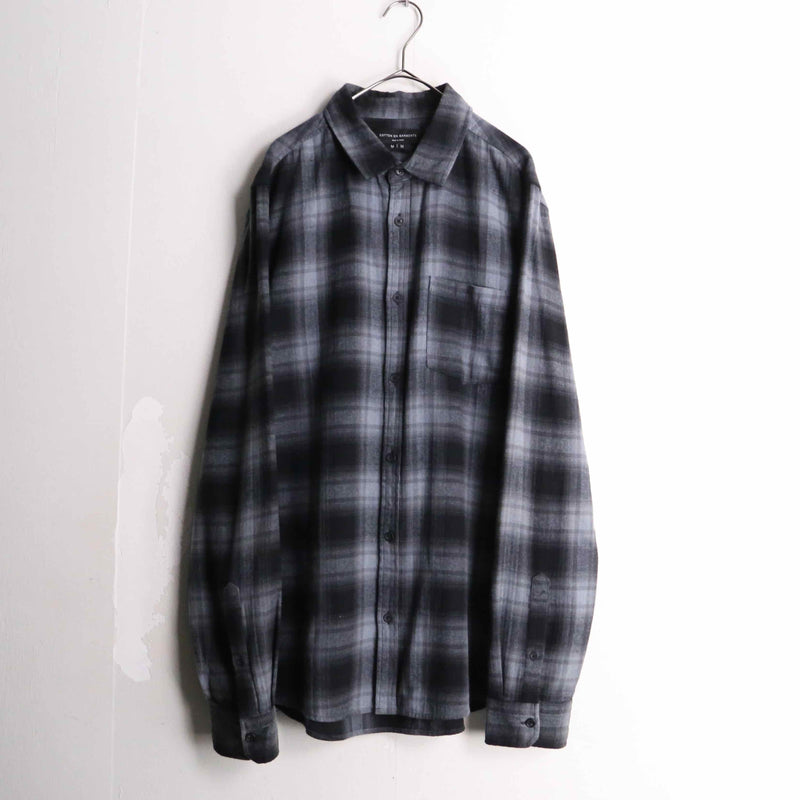 "Calvin Klein Jeans" gray × black check pattern shirt