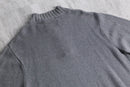 90-00's "CHAPS" mock neck half button oversized cotton knit