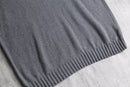 90-00's "CHAPS" mock neck half button oversized cotton knit