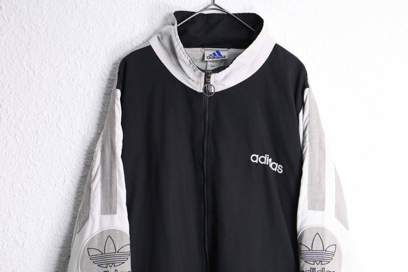 90’s “adidas” monotone loose nylon track jacket