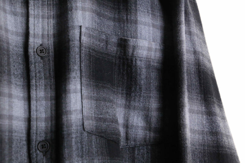 "Calvin Klein Jeans" gray × black check pattern shirt