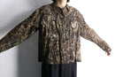 "chico’s" sheer ethnic leopard floral pattern shirt