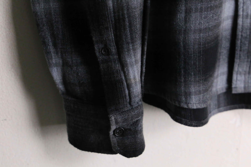 "Calvin Klein Jeans" gray × black check pattern shirt