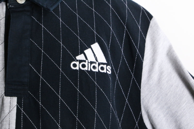 "adidas" panel switch L/S polo shirt