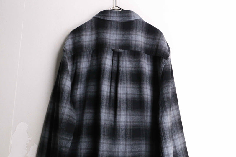 "Calvin Klein Jeans" gray × black check pattern shirt