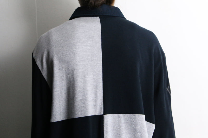 "adidas" panel switch L/S polo shirt