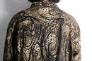 "chico’s" sheer ethnic leopard floral pattern shirt