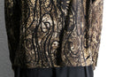 "chico’s" sheer ethnic leopard floral pattern shirt