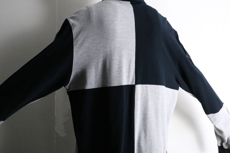 "adidas" panel switch L/S polo shirt