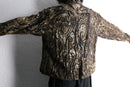 "chico’s" sheer ethnic leopard floral pattern shirt