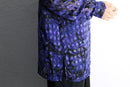 purple sheer glitter geometric pattern shirt