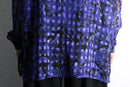 purple sheer glitter geometric pattern shirt